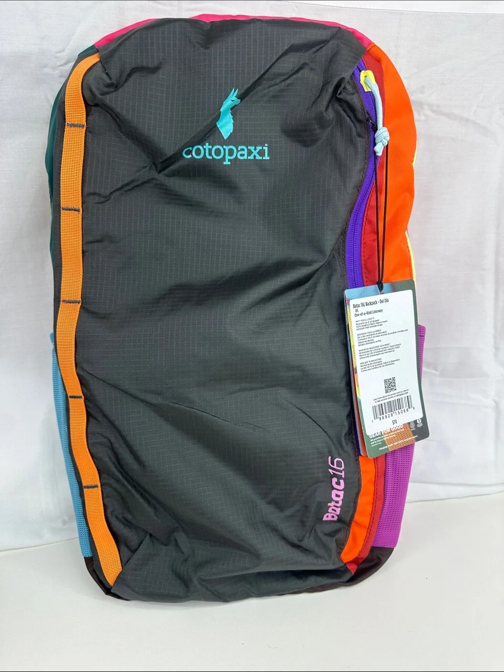 Cotopaxi Batac Del Día 16L Backpack One-of-a-Kind Multicolor Lightweight Daypack